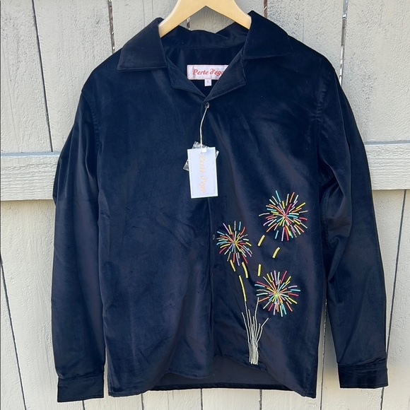 Perte D'Ego Fireworks Embroidered Shirt New With Tags Size Small - Picture 8 of 16